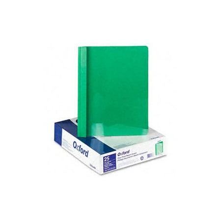 Esselte Pendaflex Clear Front Report Covers With Green Leatherette Back, 25 Per Box 55807